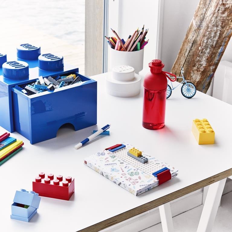 Daiktadėžė LEGO BRICK, mėlynos sp., 25 x 25 x 18 cm, 470 ml - 4