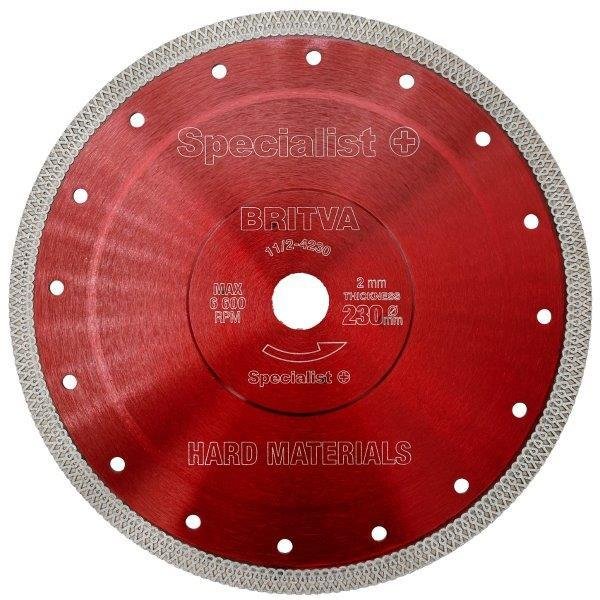 Deimantinis pjovimo diskas SPECIALIST+ Britva, 230 x 2 x 22 mm, keramikai, akmens masei, 3 vnt - 2