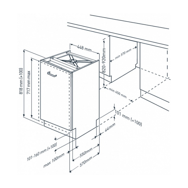 Įmontuojama indaplovė BEKO BDIS38040A - 2
