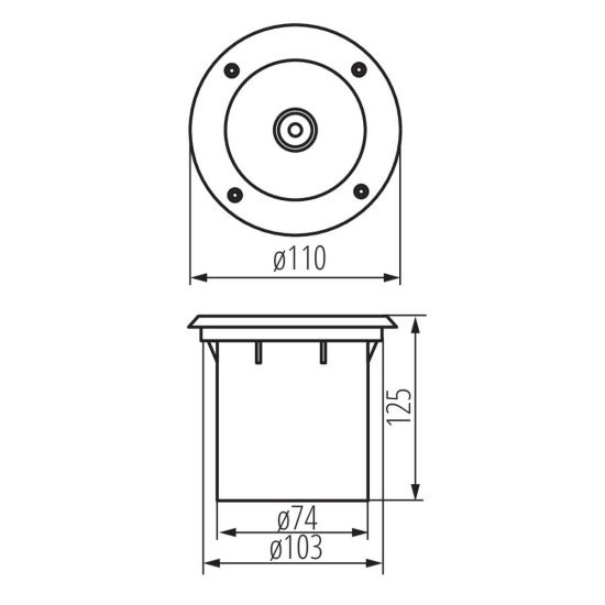 Lauko šviestuvas į grindinį KANLUX MORO N IG-2 IP67 IK08 GU10 max 20W chromo sp ø11x12,5cm - 3