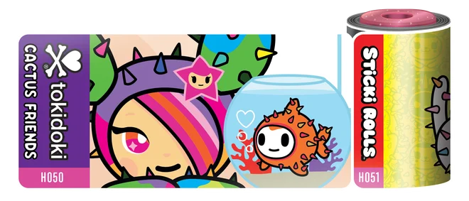 Apyrankė su lipdukais STICKI ROLLS TOKIDOKI, uždaroje pakuotėje, CDU - 3