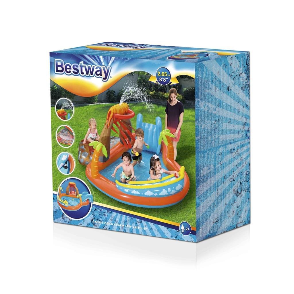 Pripučiamas vaikiškas baseinas BESTWAY Lava Lagoon Play Centre, 265 x 265 x 104 cm - 3
