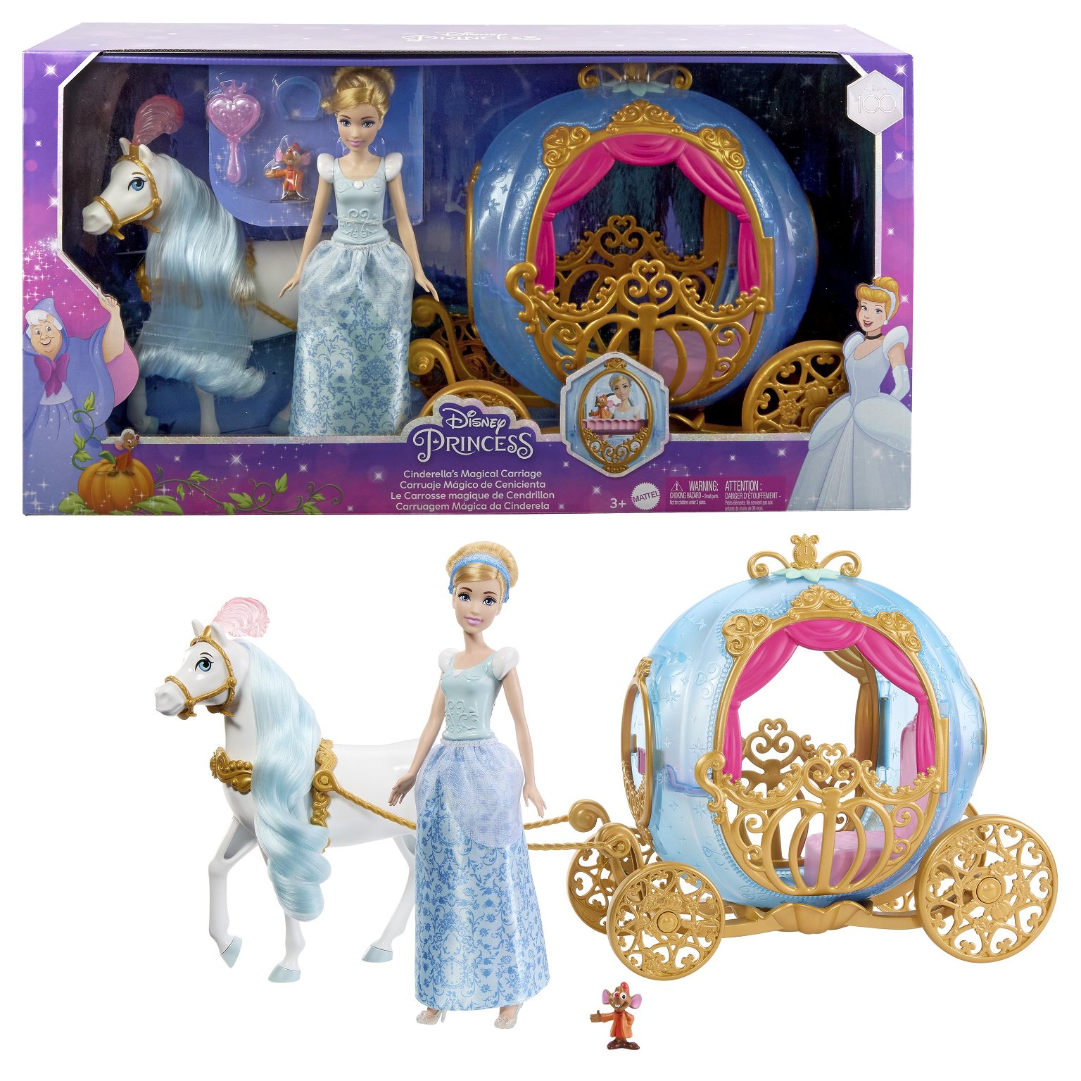 Lėlės Disney Princess Pelenės karietos rinkinys