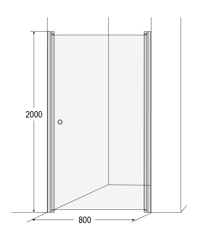 Dušo durys IDO SHOWERAMA, 78 x 200 cm - 5