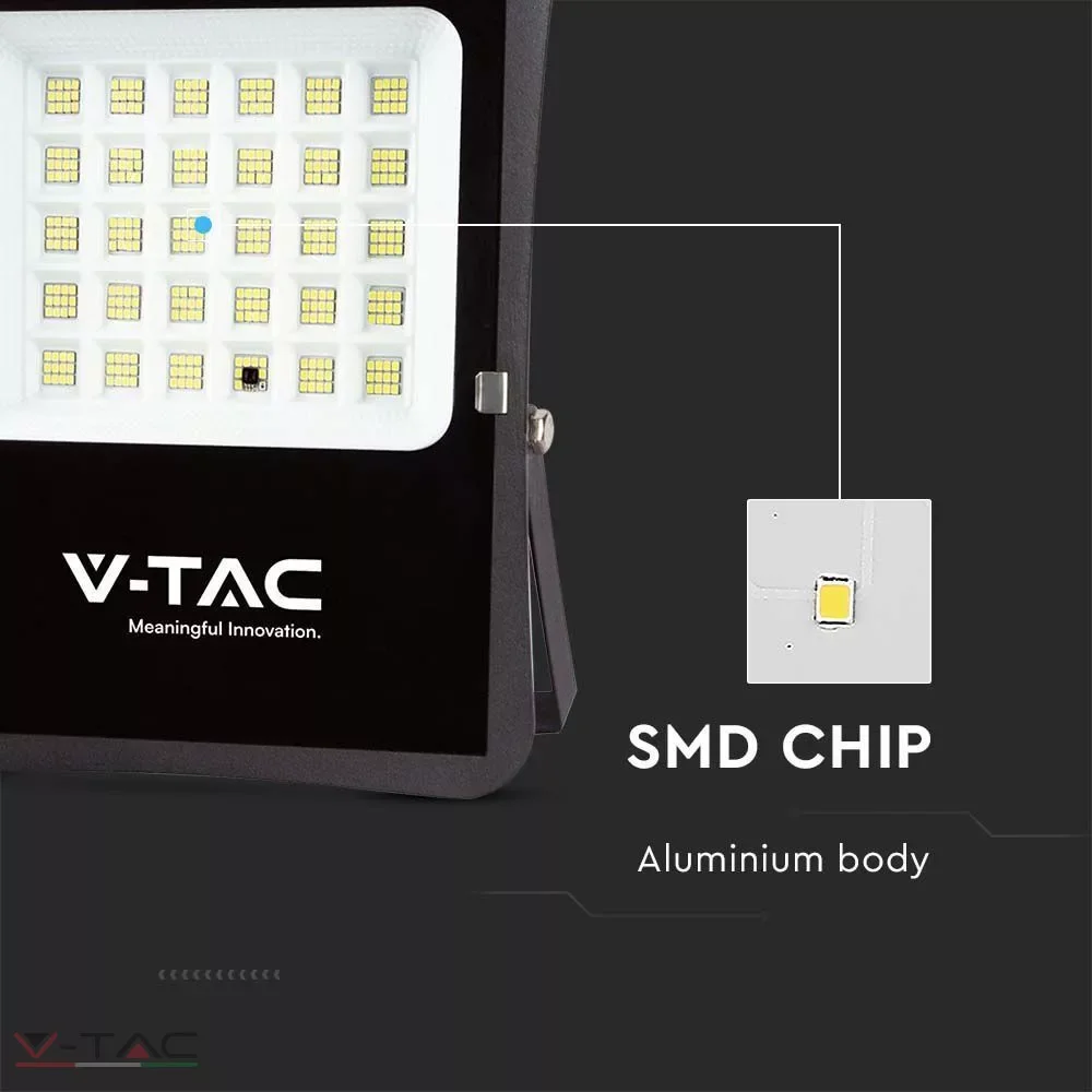 LED prožektorius V -TAC, įkraunamas saulės energija, IP65, 4000 K, 2400 lm, su pultu, juodos spalvos - 3