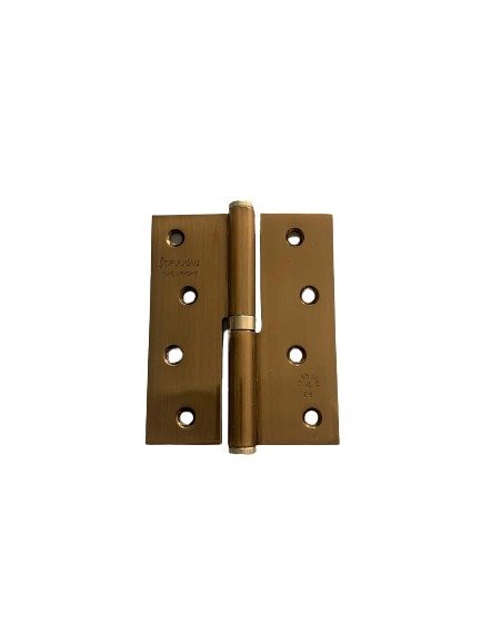 Durų lankstas 184, 100 x 82 x 2,5 mm, dešininis, durims su užlaidos, bronzinės sp.