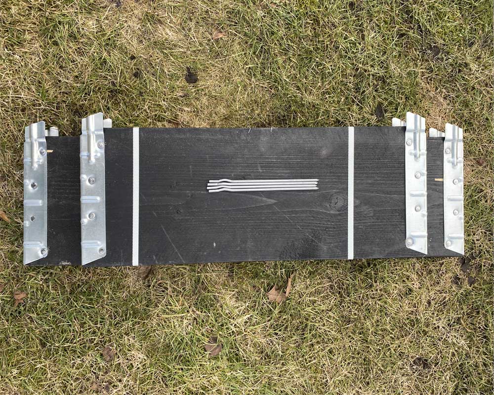 Pakelta lysvė 80x120x20 cm, medinė, juodos spalvos - 3