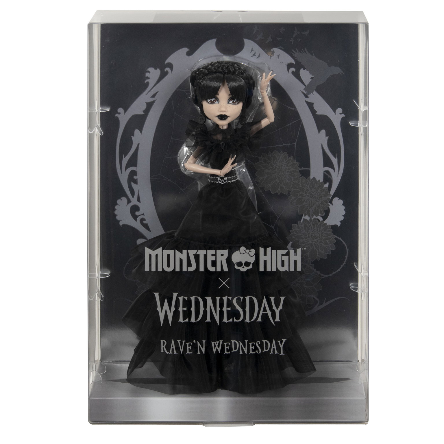 „Monster High X Wednesday“  lėlė Trečiadienė juoda suknele - 8