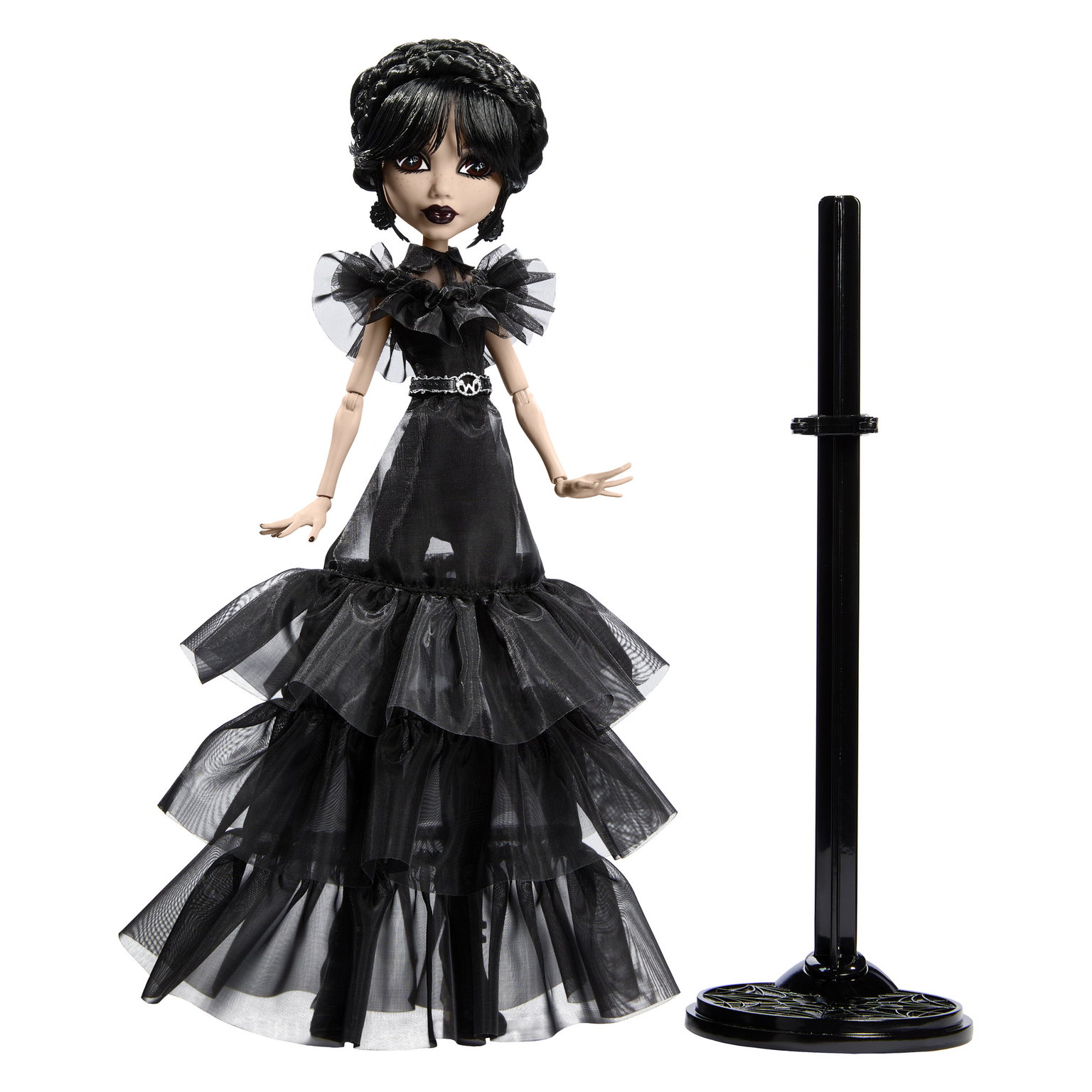 „Monster High X Wednesday“  lėlė Trečiadienė juoda suknele - 3