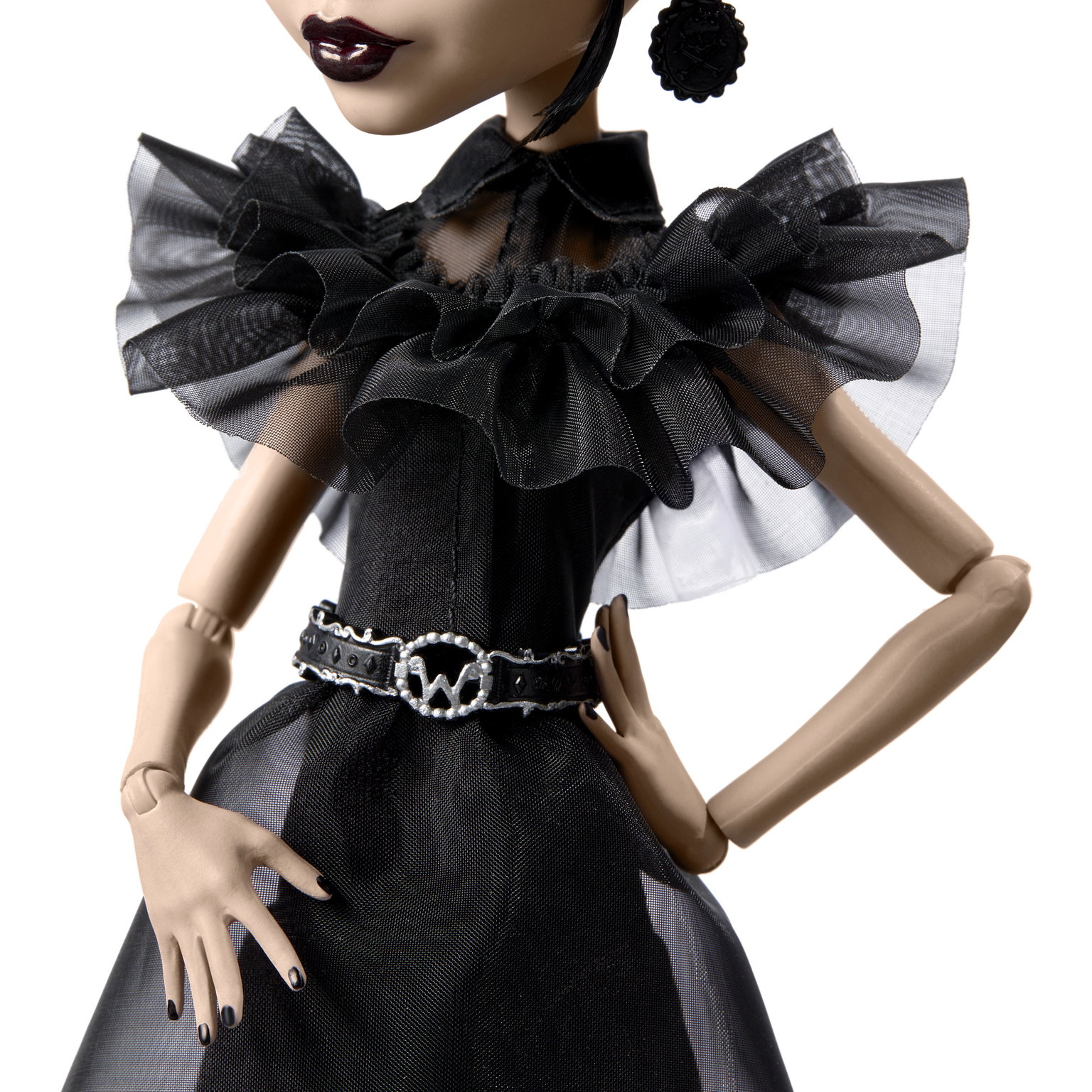 „Monster High X Wednesday“  lėlė Trečiadienė juoda suknele - 5