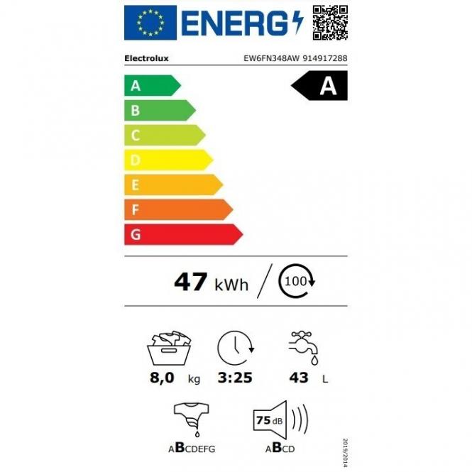 Skalbimo mašina Electrolux EW6FN348AW, 8 kg-1