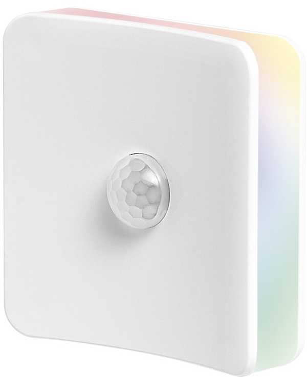 Naktinis LED šviestuvas į rozetę OSRAM LUNETTA SQUARE SENSOR, 0,3W RGB, su judesio davikliu-0