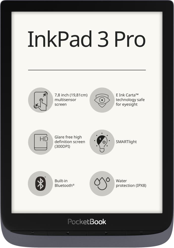 Elektroninė knygų skaityklė Pocketbook InkPad 3 Pro, 16 GB