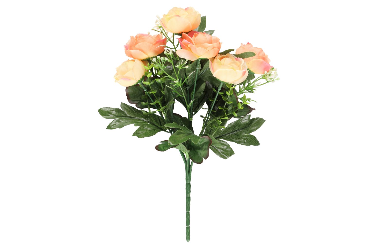 Dirbtinių gėlių puokštė 4LIVING Rose, rausvos sp., 29 cm - 2