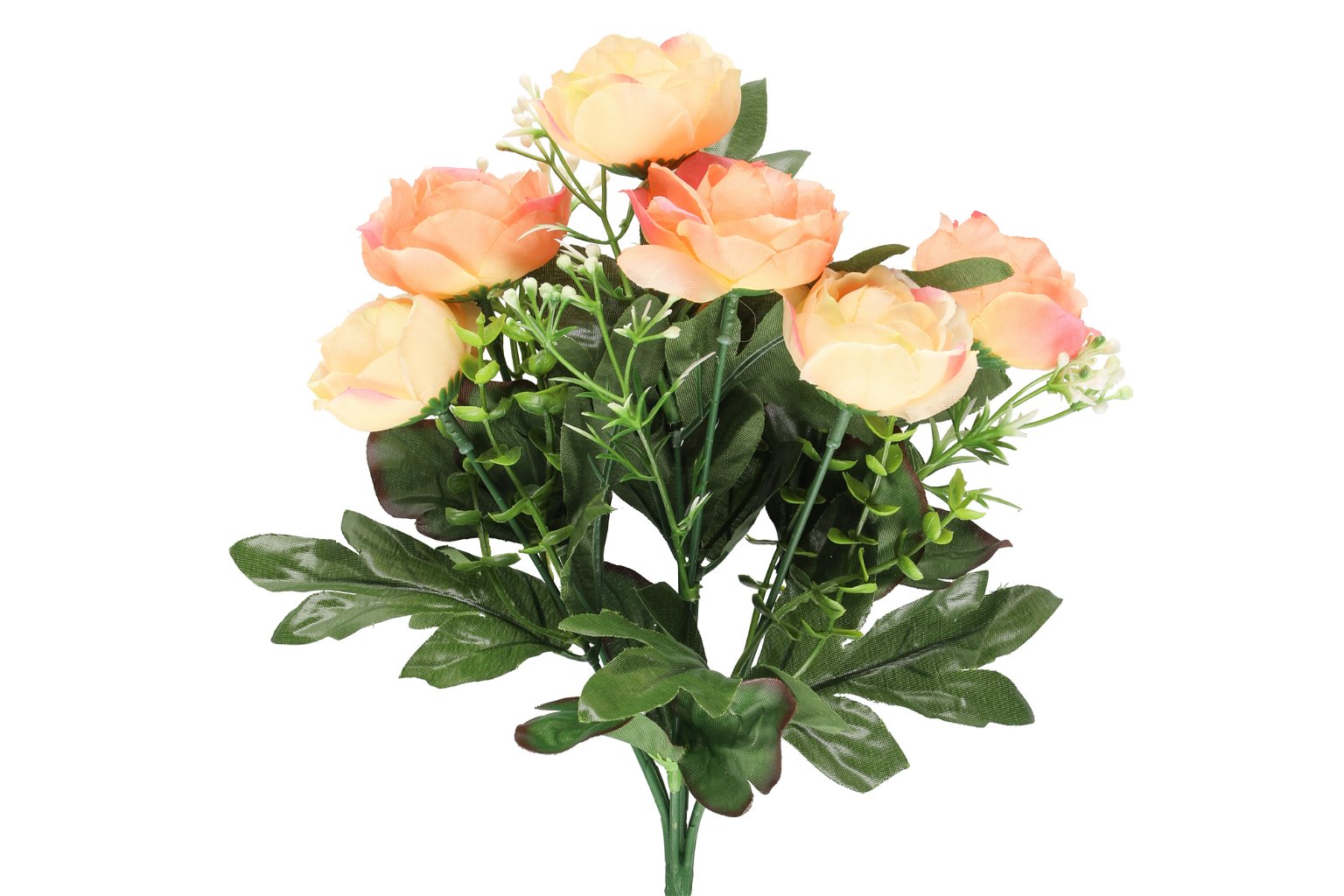 Dirbtinių gėlių puokštė 4LIVING Rose, rausvos sp., 29 cm - 1