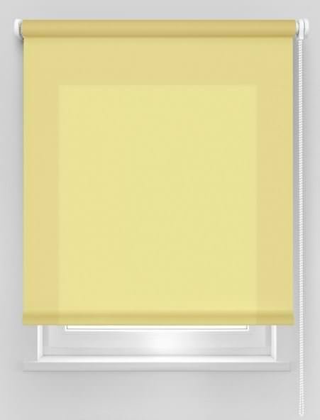 Klasikinė ritininė užuolaida DEKORIKA, geltonos sp., Ø 25 mm, 60 x 175 cm, 100 % PES