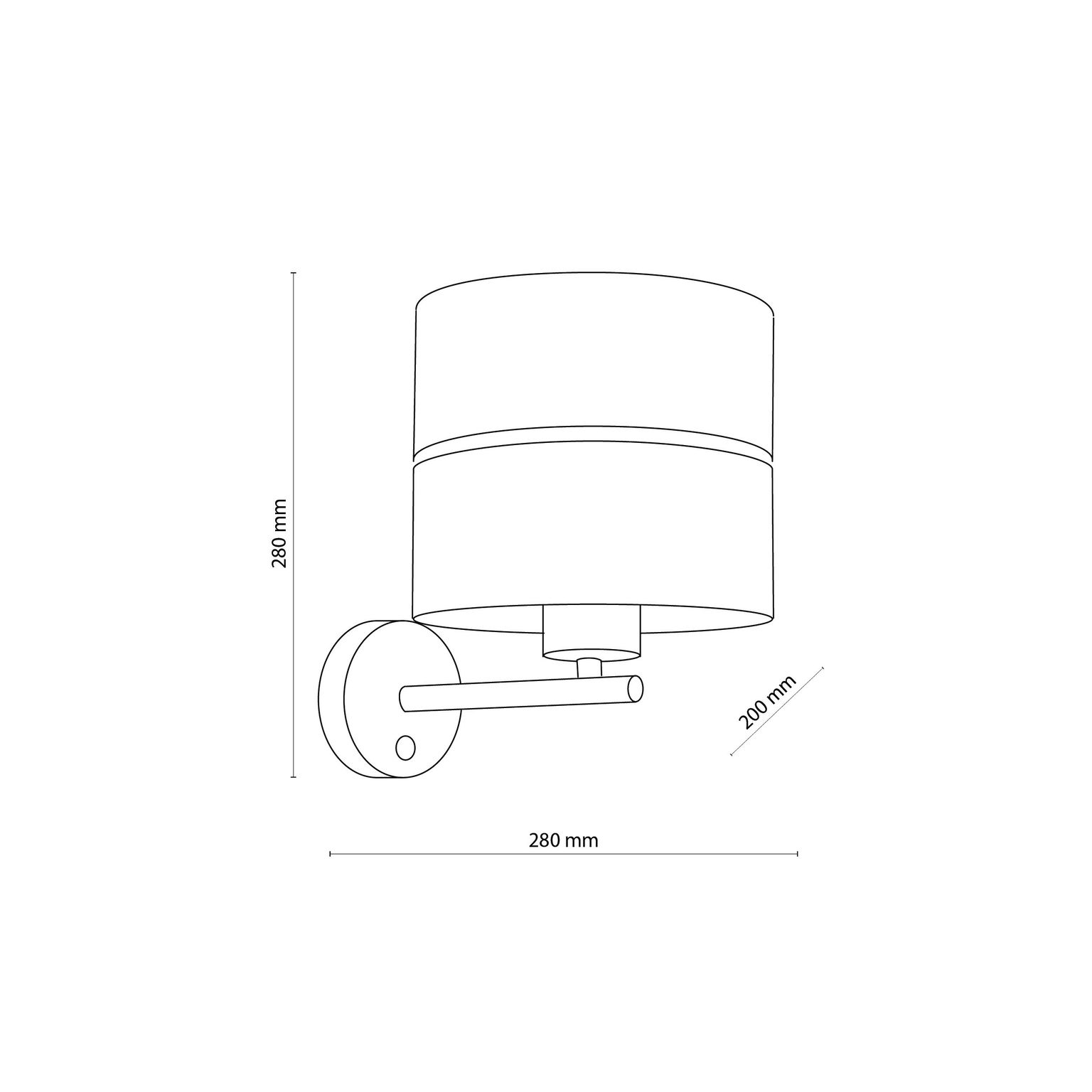 Sieninis šviestuvas TK LIGHTING HILTON, E27, LED Max 15W - 3