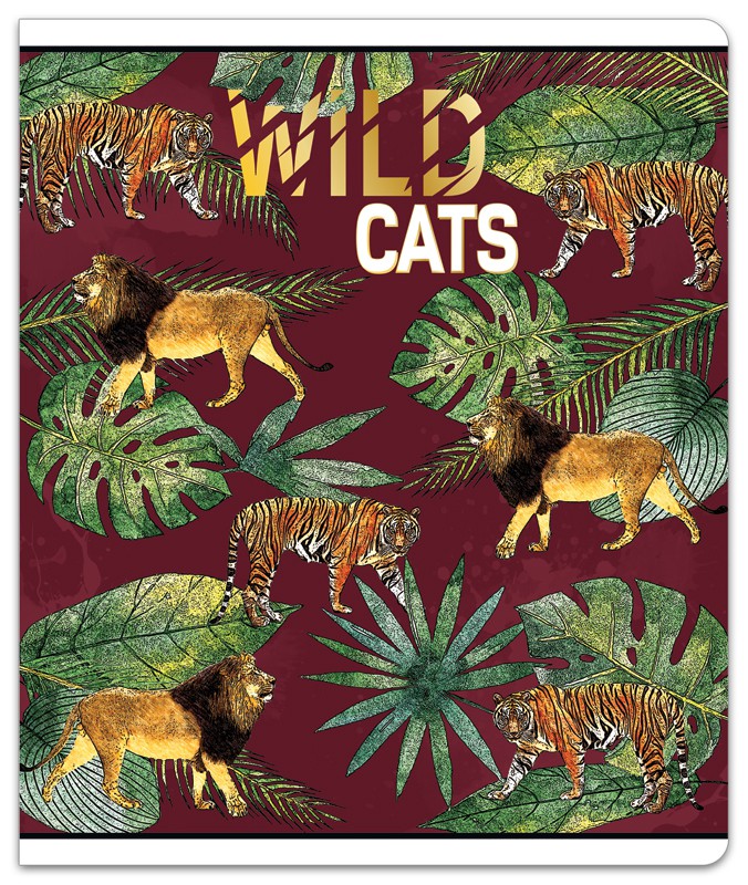 Sąsiuvinis langeliais langeliais WILD CATS A5 12 lapų - 3