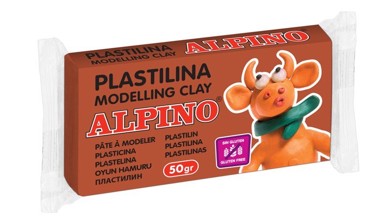 Plastilinas ALPINO, 50 g, rudas