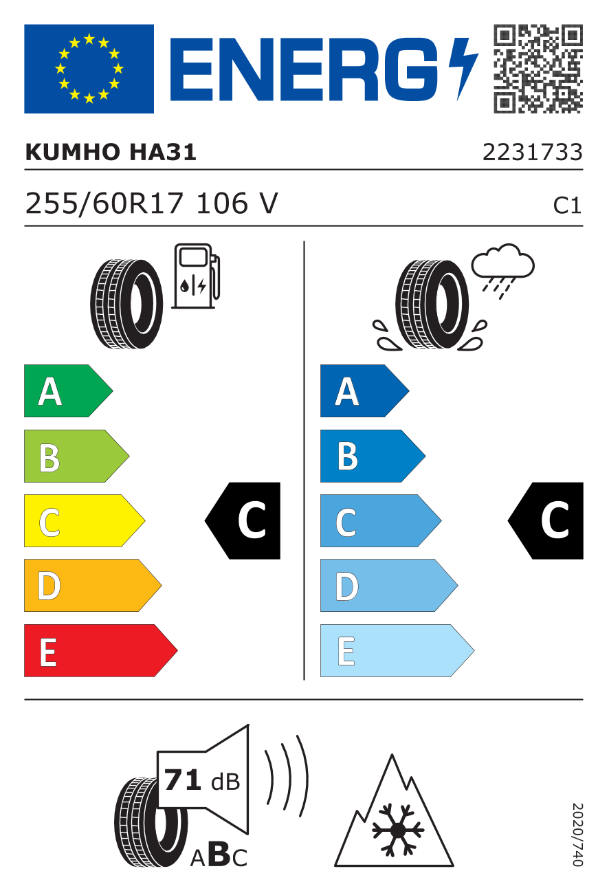 Kumho Solus HA31 4S 255/60 R17 106 V-1