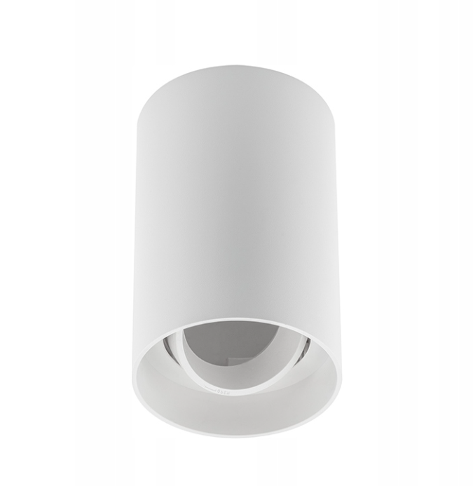Taškinis šviestuvas GTV RESTO, 1xGU10, max 20W, plastikinis, baltos sp. Ø8x12,5cm-0