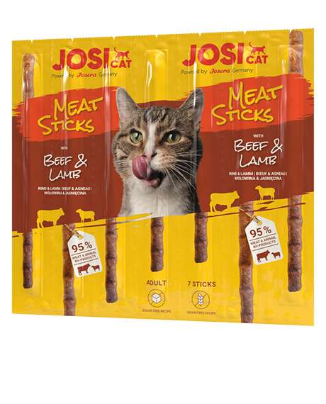 Skanėstas katėms JOSICAT Meat Sticks, su jautiena ir ėriena, 35 g-0