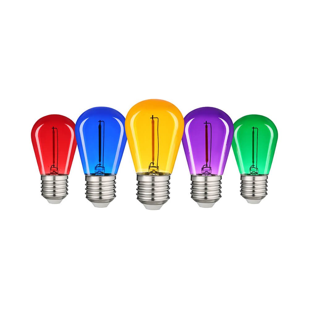 Dekoratyvinės LED lemputės AVIDE, E27, 0,6W, 220-240V, 50 lm 300°, 5 vnt