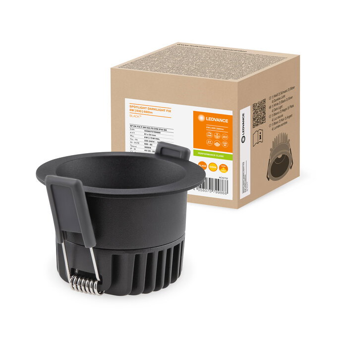 Įleidžiamas LED šviestuvas LEDVANCE SPOT IP44 POWER SELECT 8/6/4W 3000K 680/540/340lm juod - 4