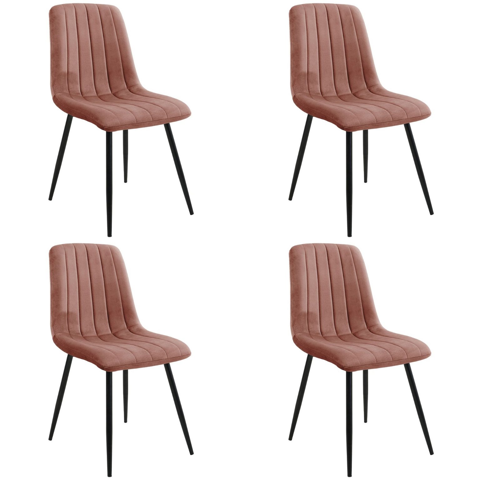 4-ių kėdžių komplektas SJ.9, rožinė