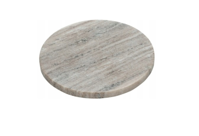 Marmurinė serviravimo lėkštė, smėlio sp., 24 x 24 x 1,5 cm