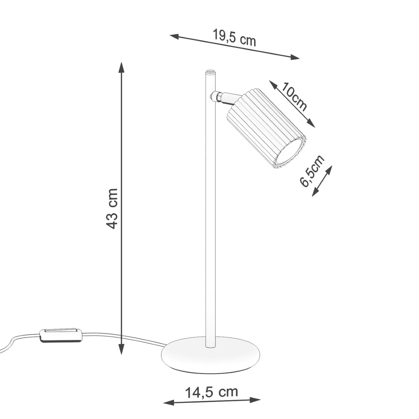 Stalinis šviestuvas SOLLUX KARBON, GU10, 1 x max 10W LED, balta - 8