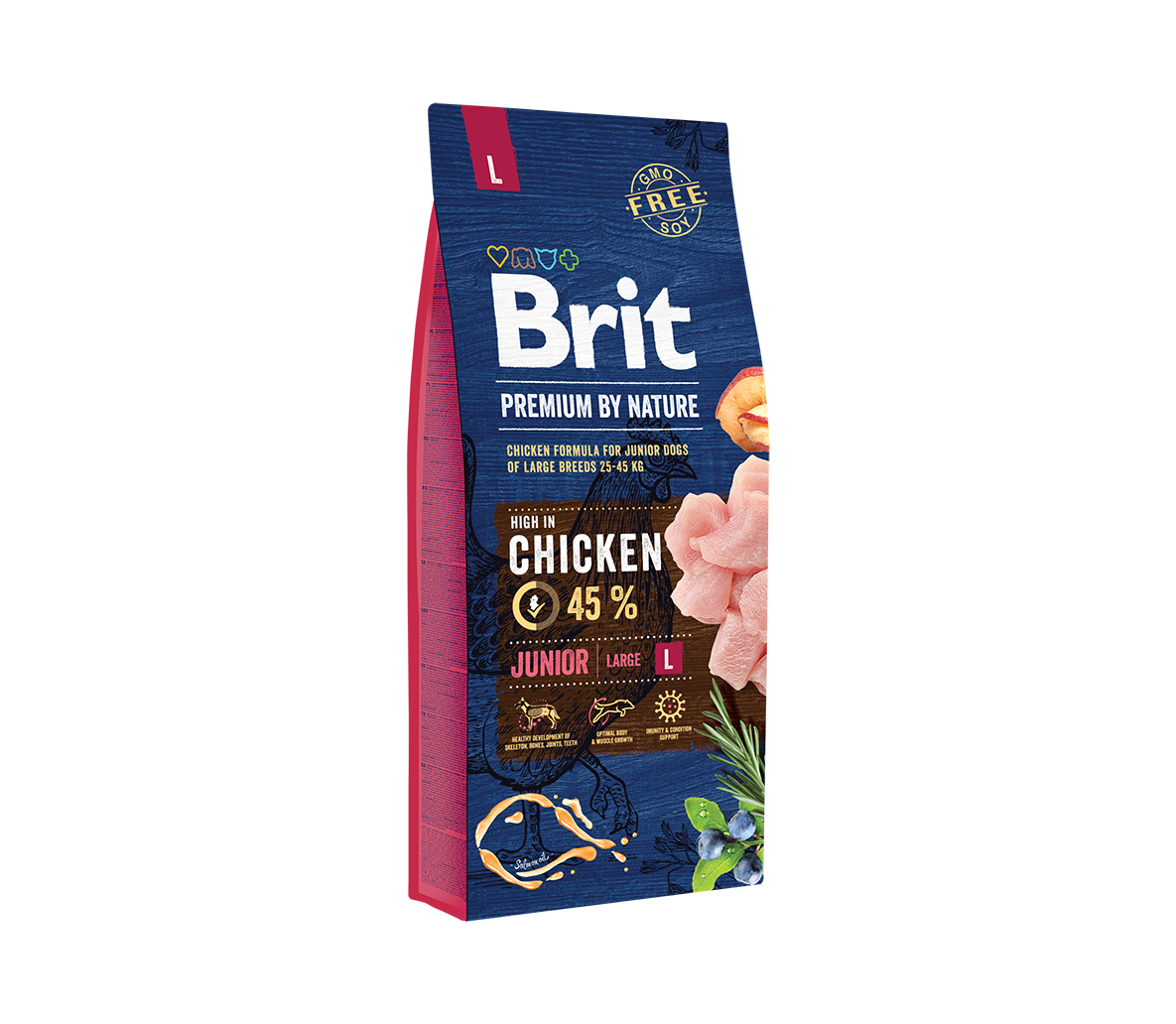 Sausas šunų ėdalas Brit Premium By Nature Junior L, 3 kg