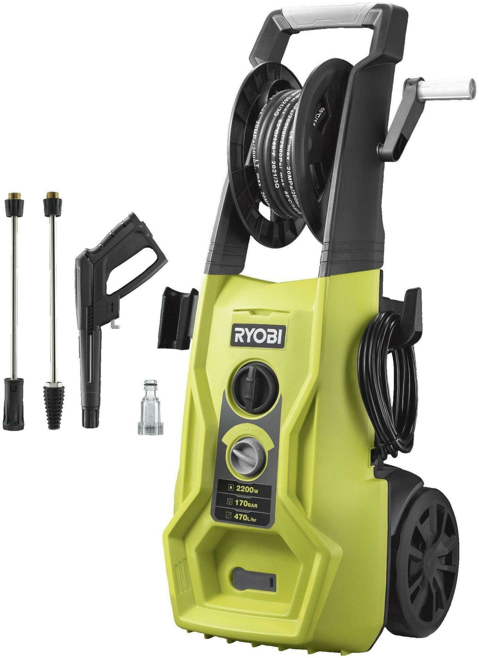 Aukšto slėgio plovykla RYOBI RY170PWA, 170 bar, 2500 W - 1