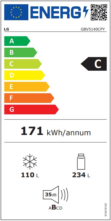Šaldytuvas su šaldikliu LG GBV5140CPY, pilkos sp., 185 cm - 6