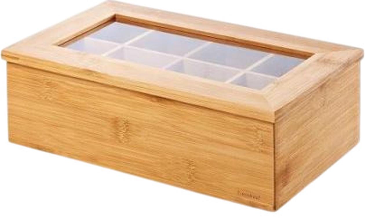 Dekoratyvinė medinė dėžutė TEA BOX, 32 x 20 x 6,5 cm-0