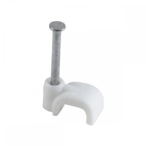 Plokščių laidų apkabos BALTPLASTS, 5-8 mm, baltos sp., 100 vnt.-0