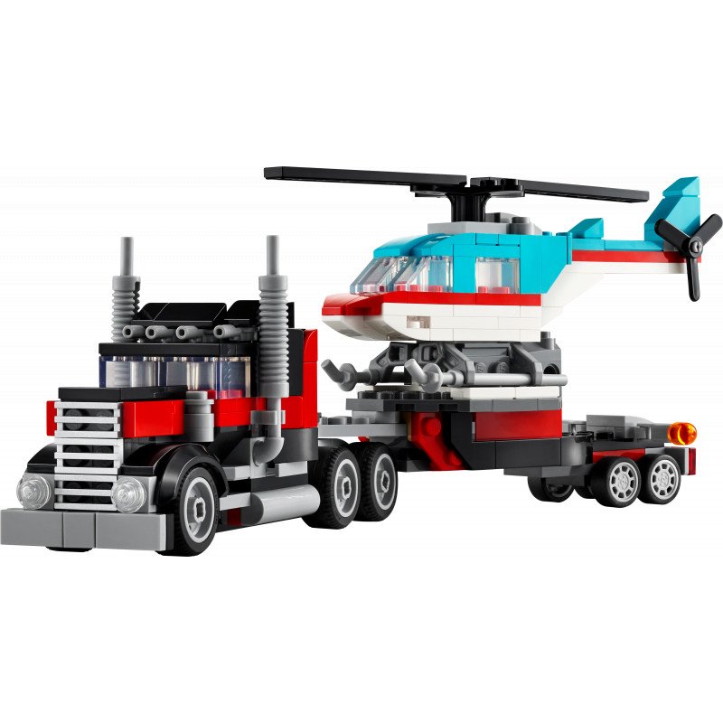 Konstruktorius LEGO Creator Flatbed Truck with Helicopter 31146 - 2