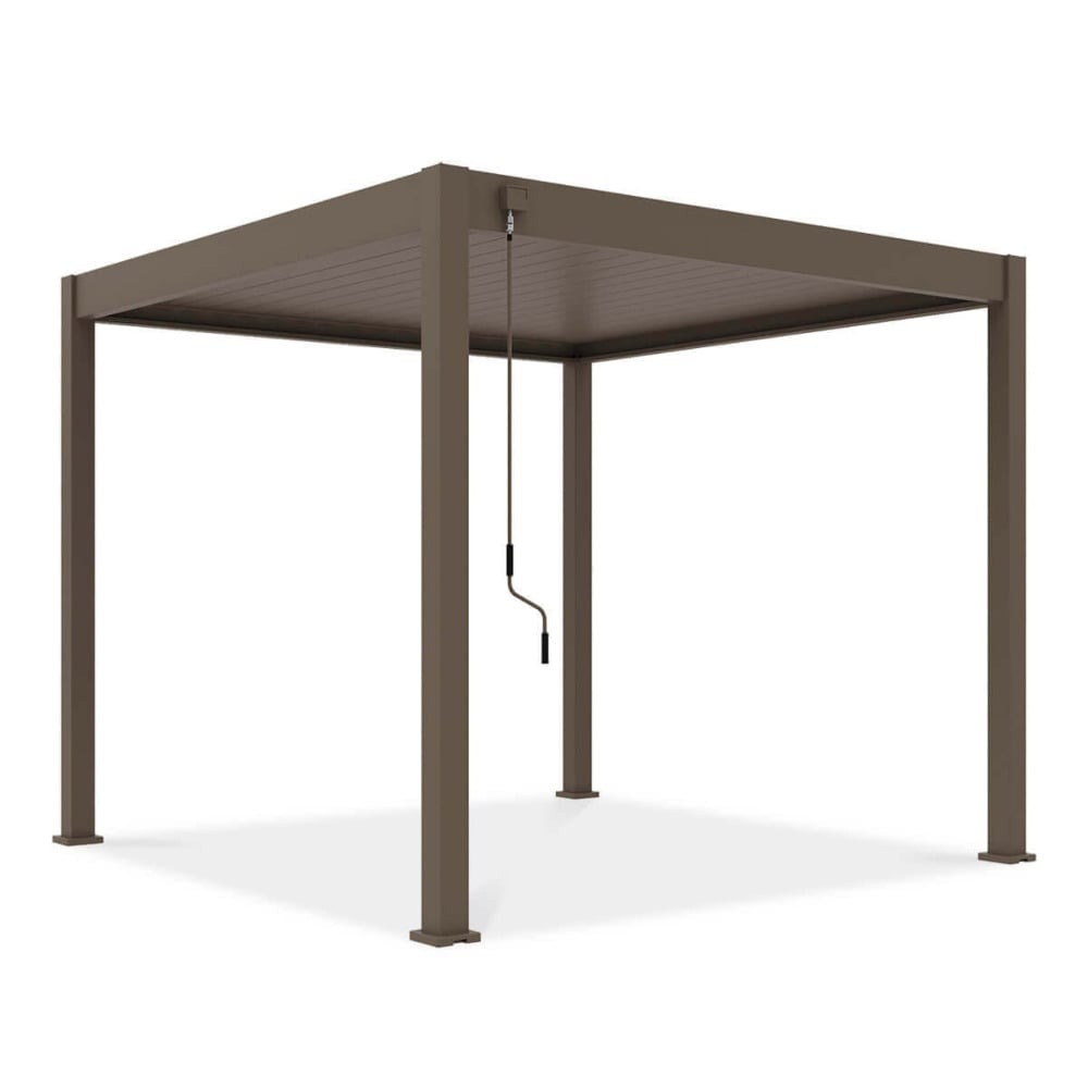 Pavėsinė Pergola ELEGANCE 300x300x256 cm, Taupe-0