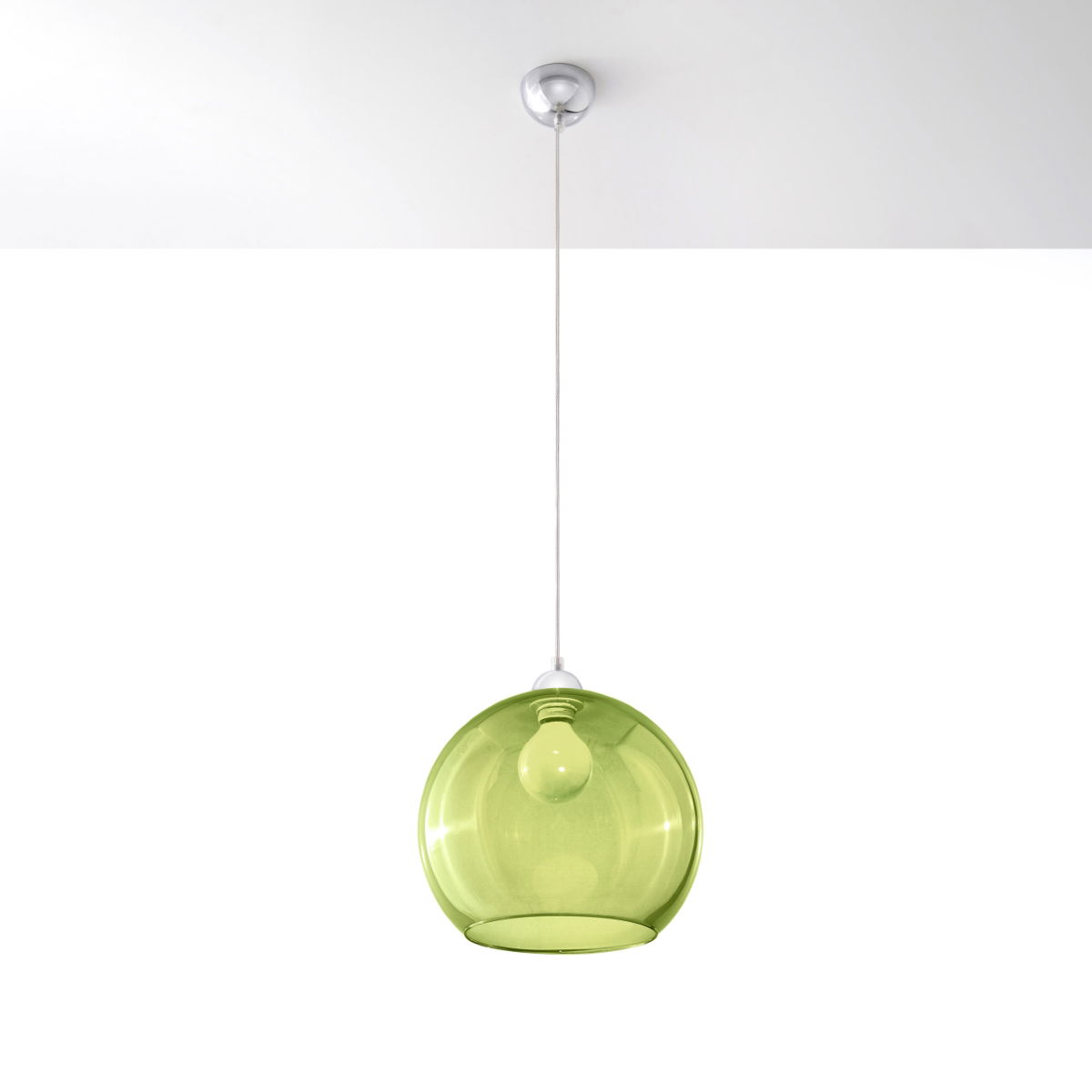 Pakabinamas šviestuvas SOLLUX BALL žalias-1