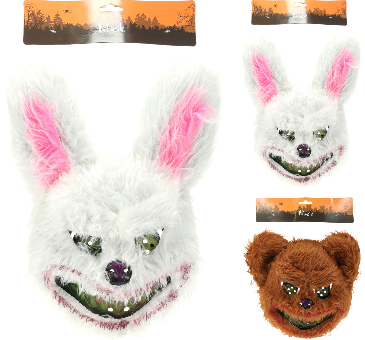 Kaukė HALLOWEEN BUNNY, įvairų sp., 2 rūšių, 10,5 x 26 x 40 cm-0