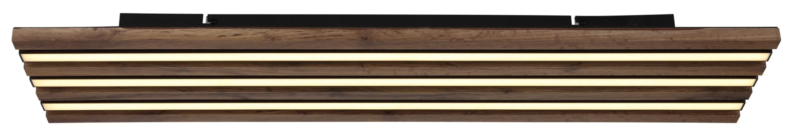 Lubinis LED šviestuvas GLOBO HAYDEN, 30W, 3000K, 3100lm, medžio/juodos sp 80 x 20 x 5 cm-1