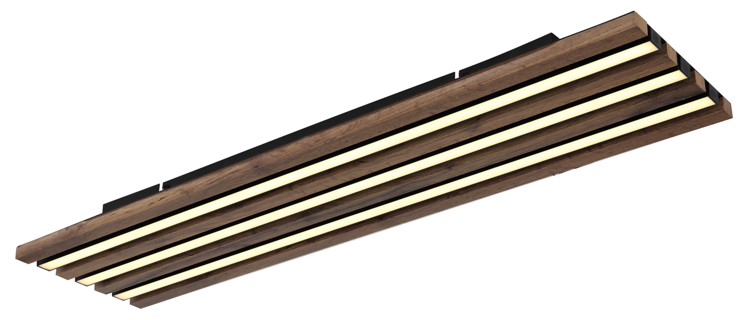 Lubinis LED šviestuvas GLOBO HAYDEN, 30W, 3000K, 3100lm, medžio/juodos sp 80 x 20 x 5 cm-0