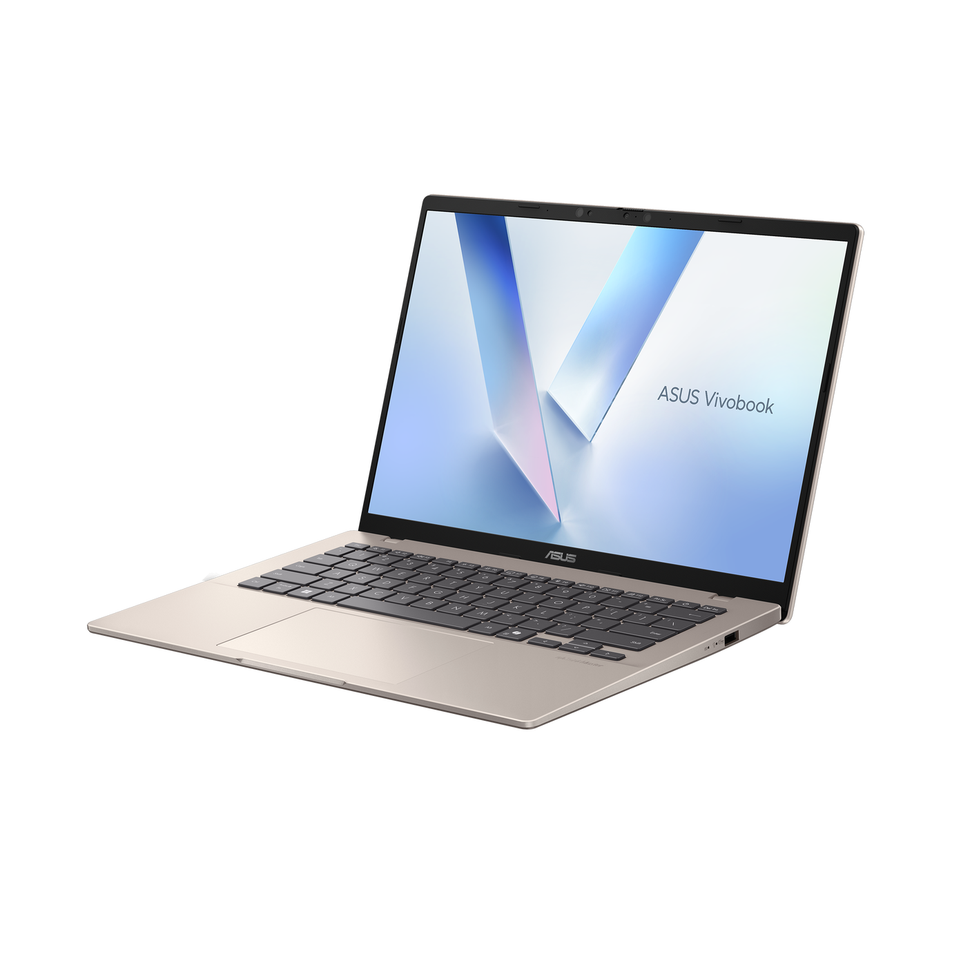 Nešiojamas kompiuteris Asus VivoBook 14 90NB1602-M005R0, Snapdragon X X1 26 100, 16 GB, 512 GB, 14 ", Qualcomm® Adreno™ GPU, aukso, anglų (us) - 5