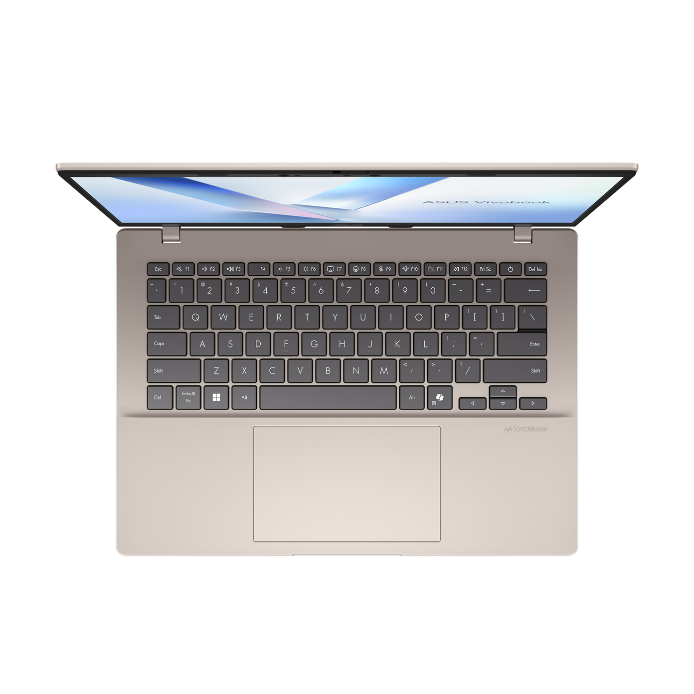 Nešiojamas kompiuteris Asus VivoBook 14 90NB1602-M005R0, Snapdragon X X1 26 100, 16 GB, 512 GB, 14 ", Qualcomm® Adreno™ GPU, aukso, anglų (us) - 6