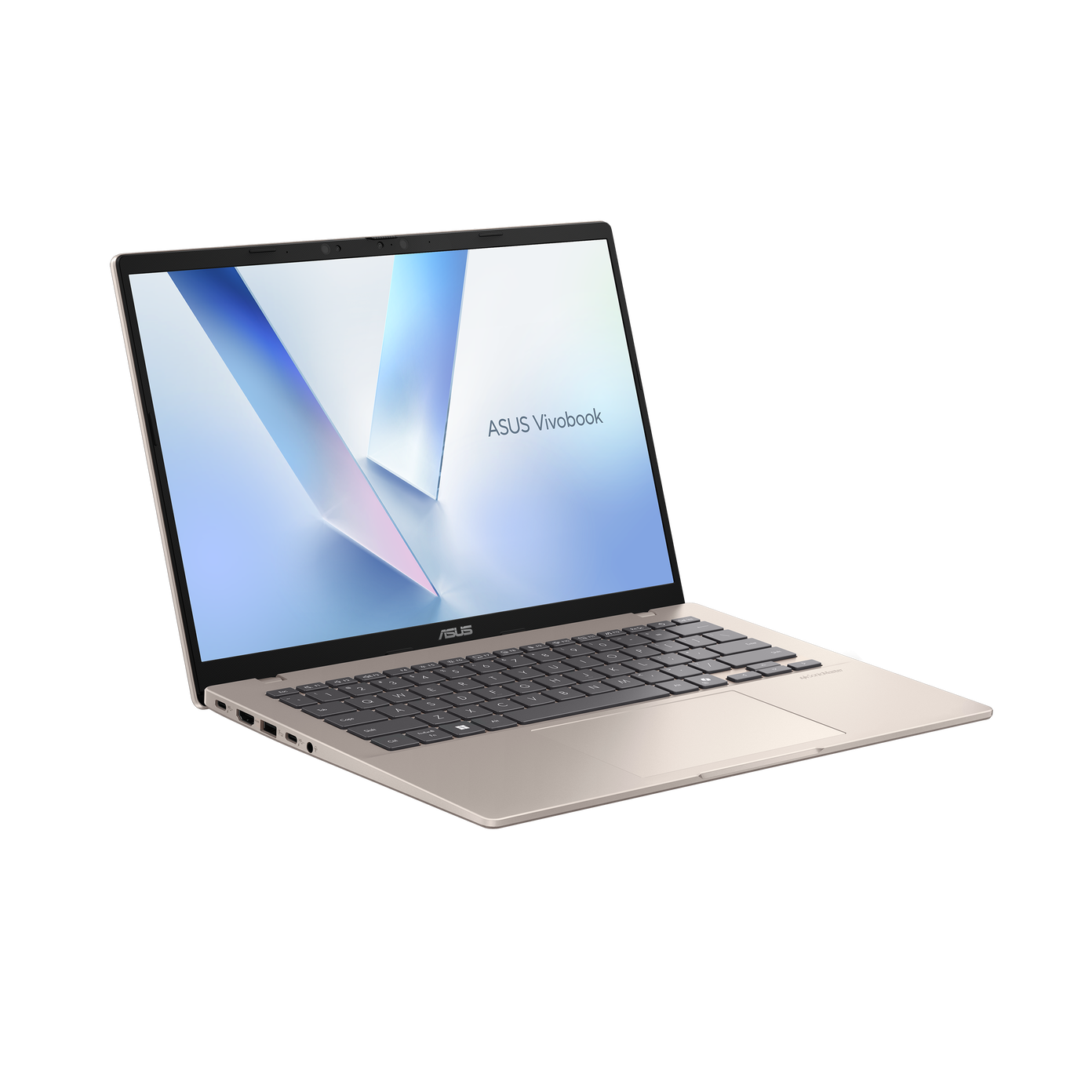Nešiojamas kompiuteris Asus VivoBook 14 90NB1602-M005R0, Snapdragon X X1 26 100, 16 GB, 512 GB, 14 ", Qualcomm® Adreno™ GPU, aukso, anglų (us) - 4