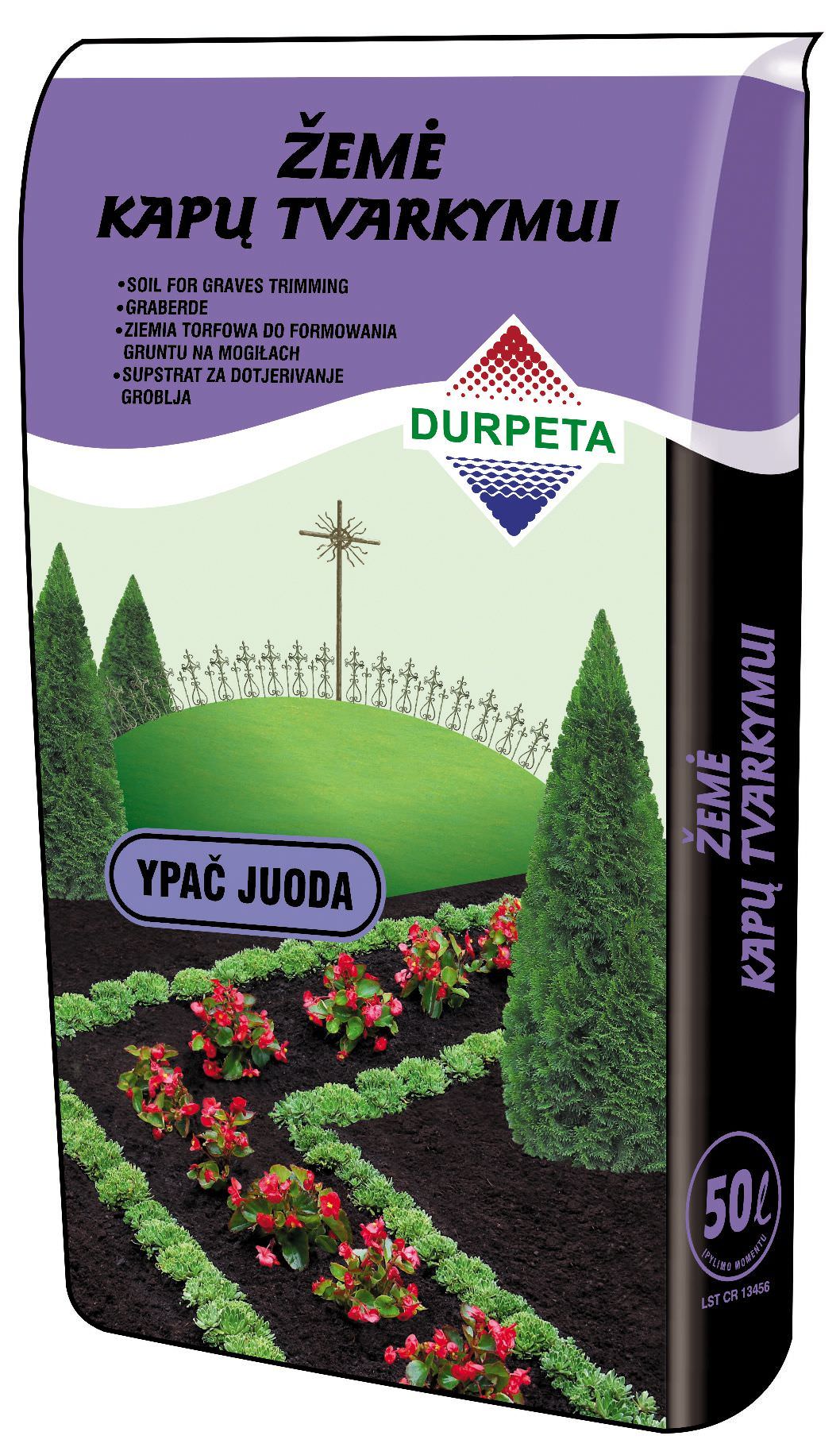 Kapų tvarkymo žemė DURPETA, juoda, 50 l-0