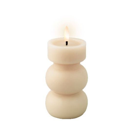 Elektrinė LED dekoracija LUMINEO Candle, kreminės sp., elementai 2xAAA(neįeina), 7x15cm-0