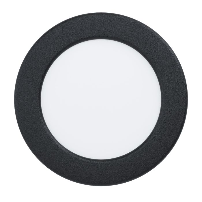 Išmani įleidžiama LED panelė EGLO FUEVA 6-Z, IP44 5W RGB+TW, 620lm, juodos sp, Ø12cm,APP-0