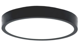 Paviršinė LED panelė TOPE MODENA, IP44, 4000 K, 30 W, 2147 lm, juodos sp., Ø 23 x 3,1 cm-0