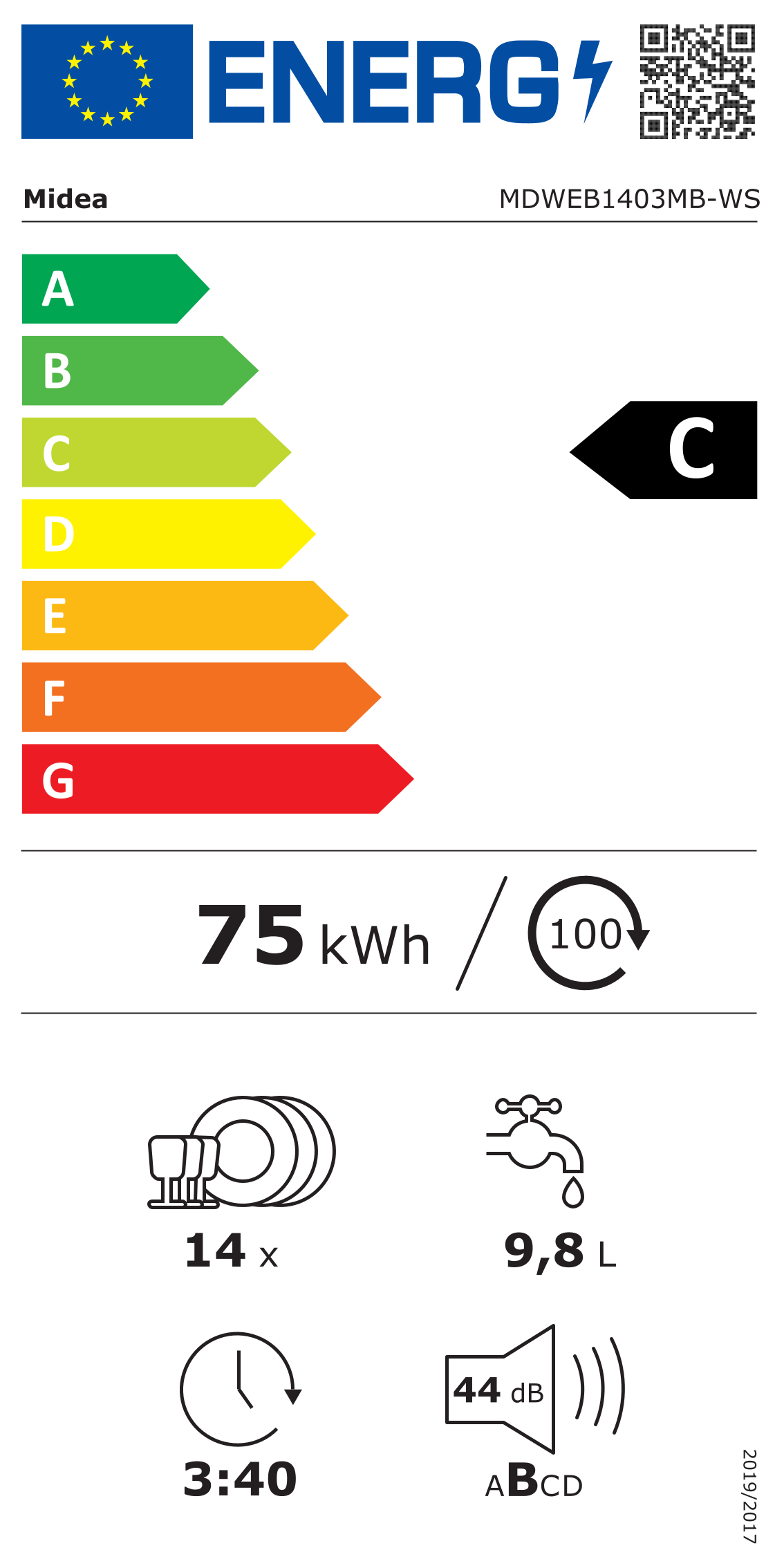 Indaplovė Midea MDWEB1403MB-WS, 14 kompl. - 4